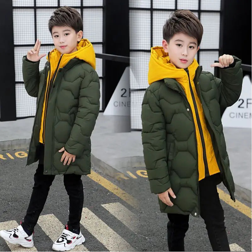 Casaco de Inverno Infantil com Capuz e Gola de Pelo | Meninos e Meninas
