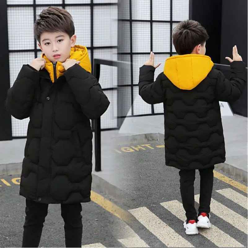 Casaco de Inverno Infantil com Capuz e Gola de Pelo | Meninos e Meninas