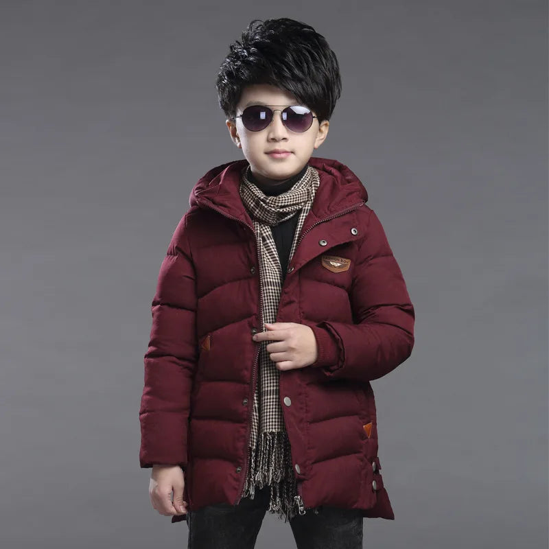 Casaco de Inverno Infantil com Capuz e Gola de Pelo | Meninos e Meninas