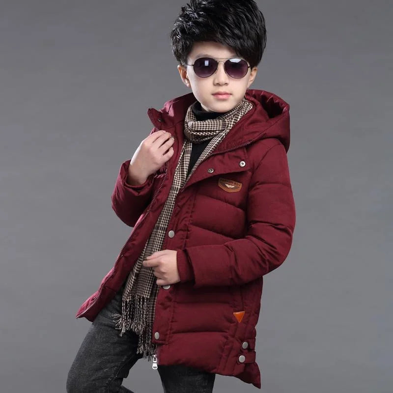 Casaco de Inverno Infantil com Capuz e Gola de Pelo | Meninos e Meninas