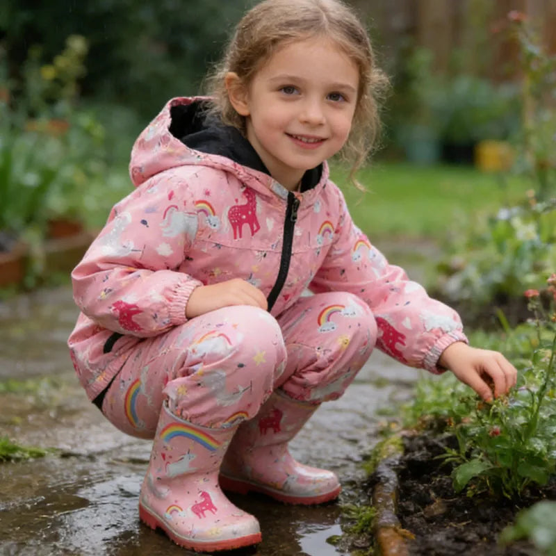 Capa de Chuva Infantil com Dinossauro | Conjunto Casaco + Calças